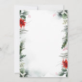 Takken van pijnbomen, Poinsettia RSVP  Kaart (Achterkant)