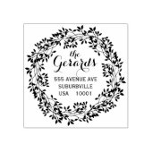 takkrans bladeren adres aangepaste rubberen stempe 	rubberstempel (Afrduk)