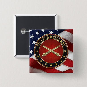 Takktakttak Special Edition Field Artillery Branch Vierkante Button 5,1 Cm