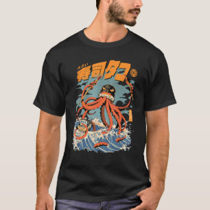 Tako Sushi Aanval Octopus Kaiju Zeevoedsel Inktvis T-shirt