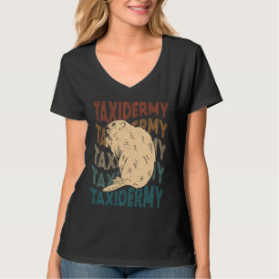 Taksidermie Ons Taksidermist Retro Bever T-shirt