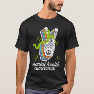 Tal Gezondheidsbewustzijn Maand Liefde Vrede Posit T-shirt