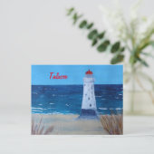 Talacre Lighthouse Wales briefkaart (Staand voorkant)