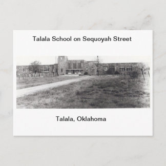 Talala School on Sequoyah Street Postcard Briefkaart