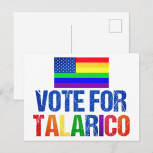 Talarico Regenboog Amerikaanse Vlag 2026 Verkiezin Briefkaart