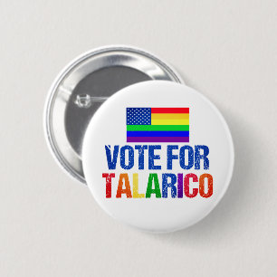 Talarico Regenboog Amerikaanse Vlag 2026 Verkiezin Ronde Button 5,7 Cm