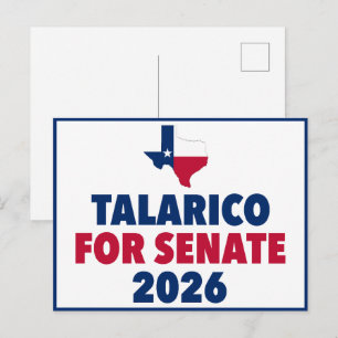 Talarico voor Senaat 2026 Verkiezing Texas Briefkaart