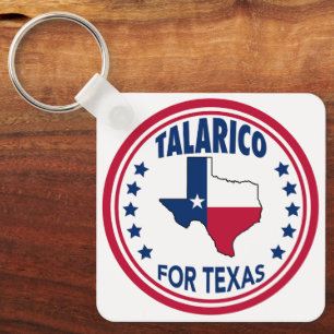 Talarico voor Texas Rood Wit Blauw Verkiezing Sleutelhanger