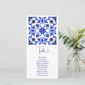 Talavera Azuejo blauwe tegels vintage tafel nummer (Staand voorkant)