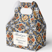 Talavera Azulejo blauw tegels bruiloft Bedankdoosjes (Voorkant)