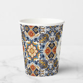  Talavera Azulejo blauw tegels bruiloft Papieren Bekers (Rechts)