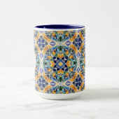 Talavera azulejo blauwe bruidsmeisjes geschenken m mok (Midden)