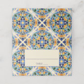 Talavera azulejo blauwe tegel bruiloft (Buitenkant ongevouwen)