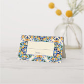 Talavera azulejo blauwe tegel bruiloft (Voorkant)