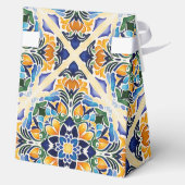 Talavera azulejo blauwe tegel bruiloft bedankdoosjes (Achterkant)