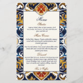 Talavera Azulejo Mexicaans huwelijksmenu (Voorkant)