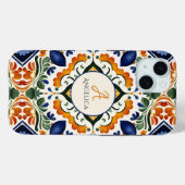 Talavera Azulejo  Mexicaanse tegels monogram Case-Mate iPhone Case (Achterkant (horizontaal))