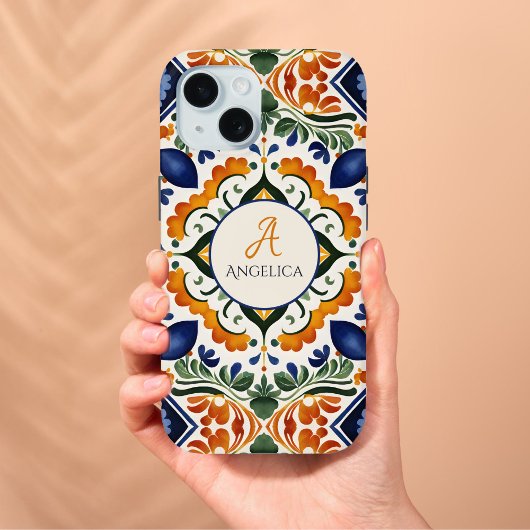Talavera Azulejo  Mexicaanse tegels monogram Case-Mate iPhone Case