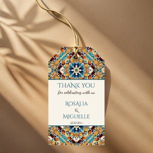 Talavera azulejo tegel bruiloft cadeaulabel