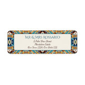 Talavera azulejo tegel bruiloft etiket (Voorkant)