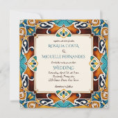 Talavera azulejo tegel  bruiloft kaart (Voorkant)
