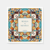 Talavera azulejo tegel  bruiloft servet (Voorkant)