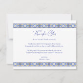 Talavera bleu espagnol Merci pour le mariage mexic (Devant)