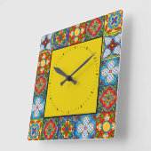 Talavera Carreaux IMAGES Horloge (Angle)