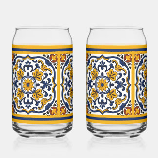 Talavera Daisy Tegels Blikvorm Glas