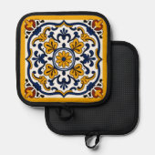 Talavera Daisy Tile Pannenlap (Voorkant / Achterkant)