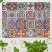 Talavera Design-1 Serviettes De Cuisine (Plié)