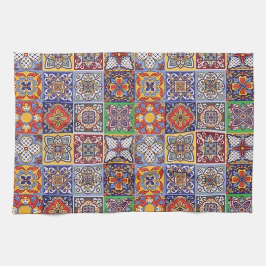 Talavera Design-1 Serviettes De Cuisine (Horizontal)