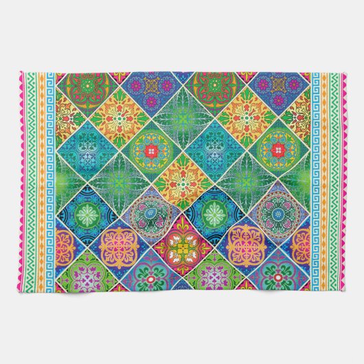 Talavera Design-2 keukenhanddoeken (Horizontaal)