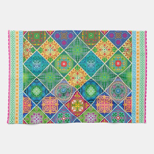 Talavera Design-2 Serviettes de cuisine (Horizontal)
