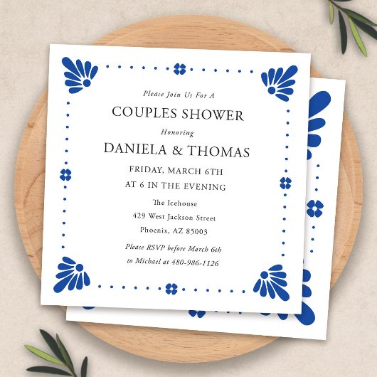 Talavera Invitation Wedding shower mexicaine