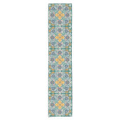 Talavera  Mexicaanse volkskunst blauwgroen groen Korte Tafelloper (Voorkant)