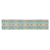 Talavera  Mexicaanse volkskunst blauwgroen groen Korte Tafelloper (Horizontaal)