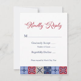 Talavera Mexican Tile RSVP-kaart RSVP Kaartje