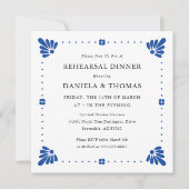 Talavera Mexique Dîner de répétition Invitation (Devant)