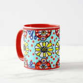 Talavera Mug - Cinco de Mayo - Fleurs (Devant gauche)
