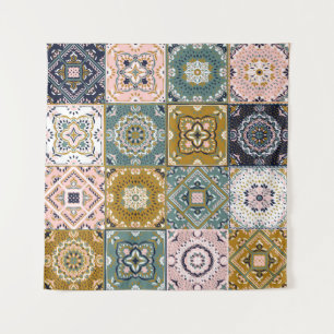 Talavera: Patchwork, een etnisch mozaïek. Wandkleed