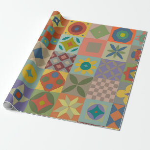 Talavera-patroon. Indische lappendeken. Turkse naa Cadeaupapier