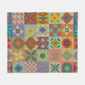 Talavera-patroon. Indische lappendeken. Turkse naa Fleece Deken (Voorkant (Horizontaal))