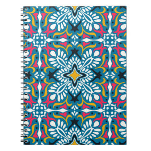 Talavera pattern. Indian patchwork. Azulejos Notitieboek