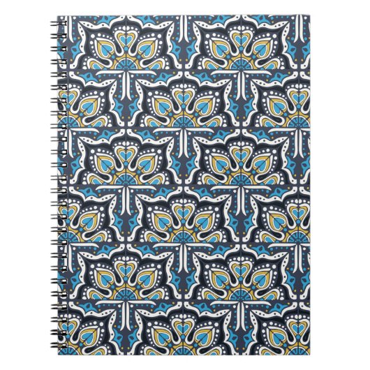 Talavera pattern. Indian patchwork. Azulejos Notitieboek (Voorkant)