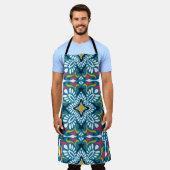 Talavera pattern. Indian patchwork. Azulejos Schort (Gedragen)