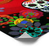 talavera skull DIA DE LOS MUERTOS Poster (Hoek)