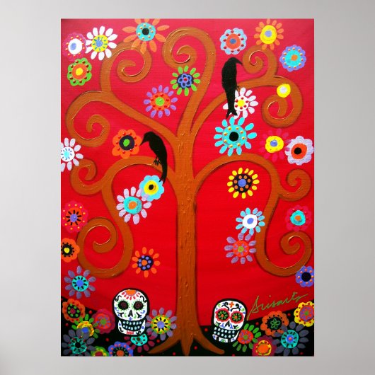 talavera skull DIA DE LOS MUERTOS Poster (Voorkant)