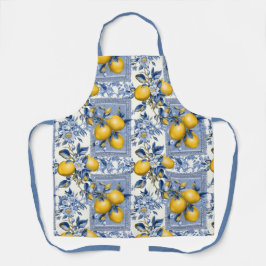  Talavera Tegel All-Over Print Schort citroenen