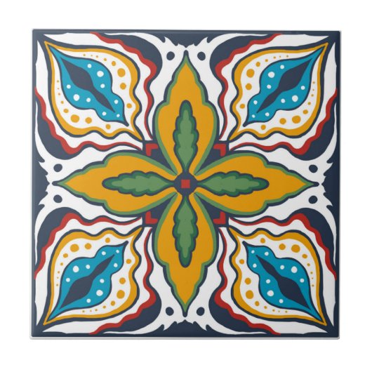 Talavera tegel geïnspireerd tegeltje (Voorkant)